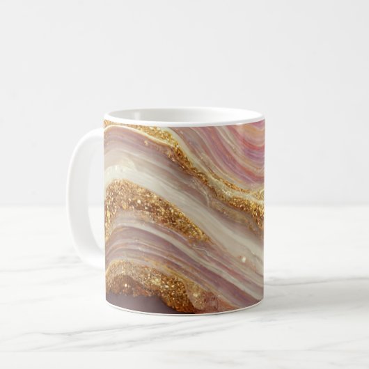 Mug Pierre de Géode Rose Agate (Devant gauche)