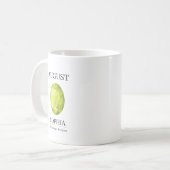Mug Pierre de naissance d'août Nom d'anniversaire Péro (Devant gauche)