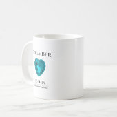 Mug Pierre de naissance de décembre Nom d'anniversaire (Devant gauche)