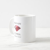 Mug Pierre de naissance de janvier Nom d'anniversaire (Devant gauche)