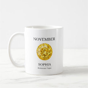 Mug Pierre de naissance de novembre Nom d'anniversaire