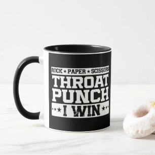 Mug Pierre Feuille Ciseaux Coup de Poing à la Gorge Je