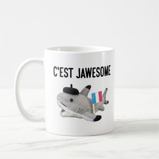 Mug Pierre le requin : C'est Jawesome (tasse de (Gauche)