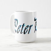 Mug "Pierre" Numéros Bleus Pierre Nom, (Devant gauche)