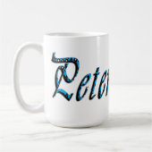 Mug "Pierre" Numéros Bleus Pierre Nom, (Gauche)