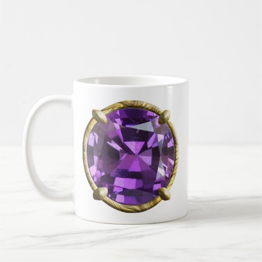 Mug Pierre précieuse violette, violette (Gauche)