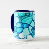 Mug Pierre ronde dans des tons similaires à l'aquamari (Devant gauche)