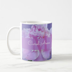 Mug Pierre rose violet Monogramme Floral