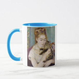 Mug Pierre une femme de Renoir   avec un chat