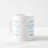 Mug Pierres bleues claires sur blanc (Devant gauche)