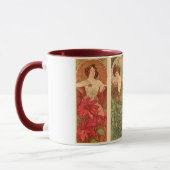 Mug Pierres et fleurs précieuses, Alphonse Mucha Art (Gauche)