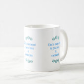 Mug Pierres précieuses bleu clair sur fond blanc (Devant droit)