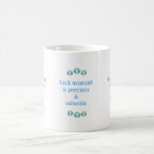 Mug Pierres précieuses bleu clair sur fond blanc (Centre)