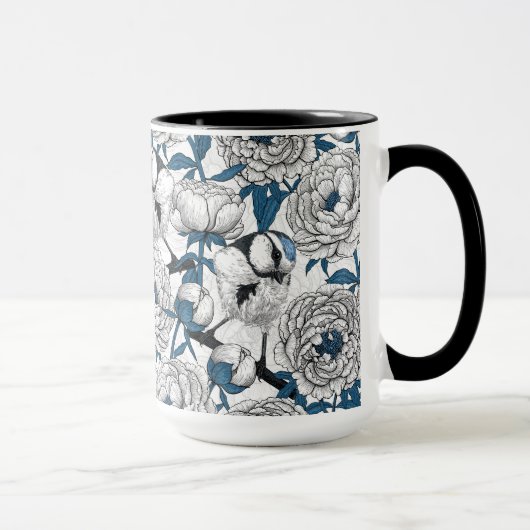 Mug Pies blanches et mésanges bleues (Droite)