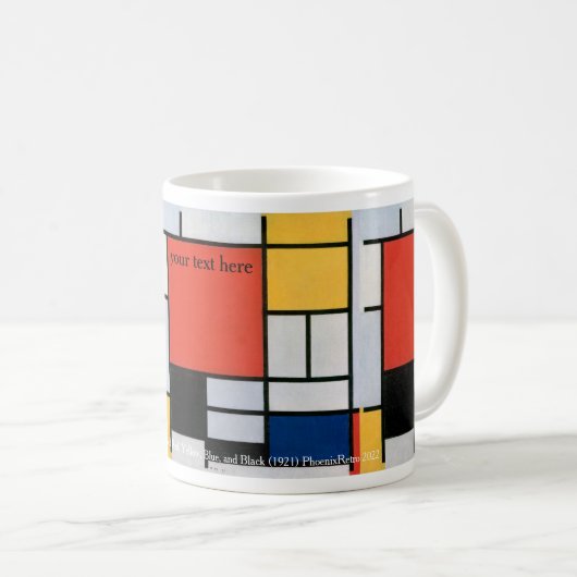 Mug Piet Mondrian Abstrait (Devant droit)