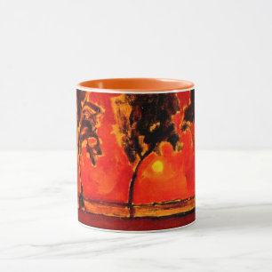Mug Piet Mondrian art, Arbres de la Géine à Moonrise