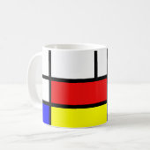 Mug Piet Mondrian Art Style Modern Bright Ajouter un n (Devant gauche)