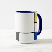 Mug Piet Mondrian - Composition Abstrait géométrique (Devant droit)