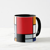 Mug Piet Mondrian - Composition avec grand plan rouge (Devant droit)
