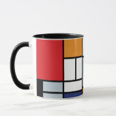 Mug Piet Mondrian - Composition avec un grand plan rou (Gauche)