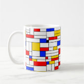Mug Piet Mondrian Style Art Abstrait (Gauche)