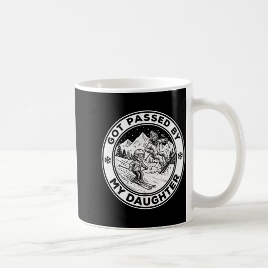 Mug Piétiné par ma fille Drôle de ski _8 (Droite)