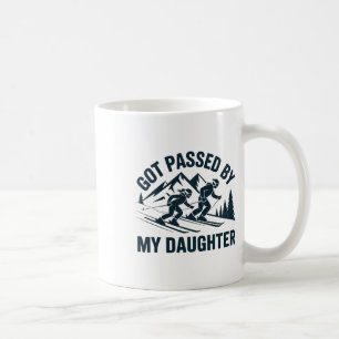 Mug Piétiné par ma fille Ski Papa drôle de ski Montagn