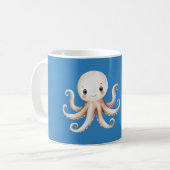 Mug Pieuvre Bleu Be Happy (Devant gauche)