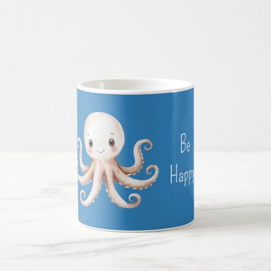 Mug Pieuvre Bleu Be Happy (Centre)