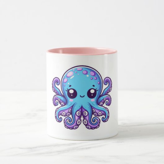 Mug Pieuvre bleue mignonne (Centre)