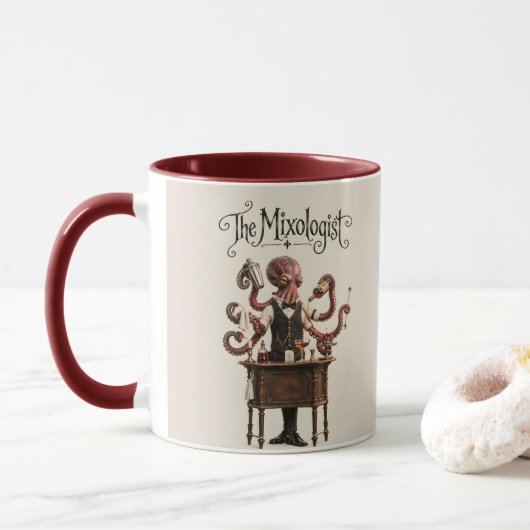 Mug Pieuvre derrière le bar (Avec donut)