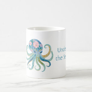 Mug Pieuvre Florale Bleue