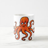 Mug Pieuvre orange dessin animé océan créature marine (Centre)
