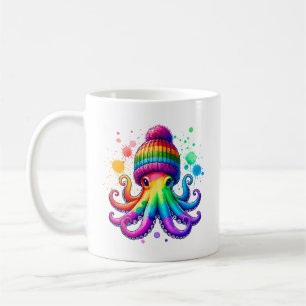 Mug Pieuvre portant un bonnet