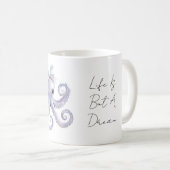Mug Pieuvre Violette Arc Blanc (Devant droit)