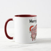 Mug Pig Christmas Cute Pigs Merry Christmas (Gauche)