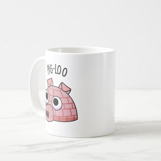 Mug Pig-loo Drôle de Pun Igloo (Devant gauche)