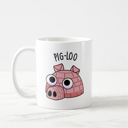 Mug Pig-loo Drôle de Pun Igloo (Gauche)