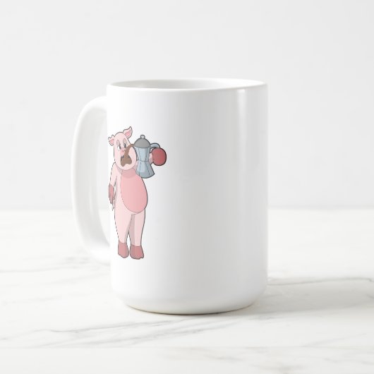Mug Pig with coffee pot (Devant gauche)