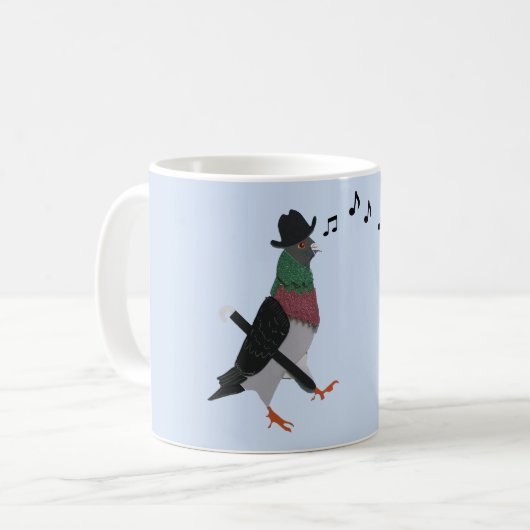 Mug Pigeon À Propos De La Ville Drôle (Devant gauche)
