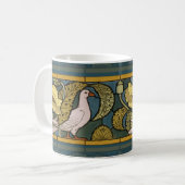 Mug Pigeon Blue Yellow Fish Art Nouveau (Devant gauche)