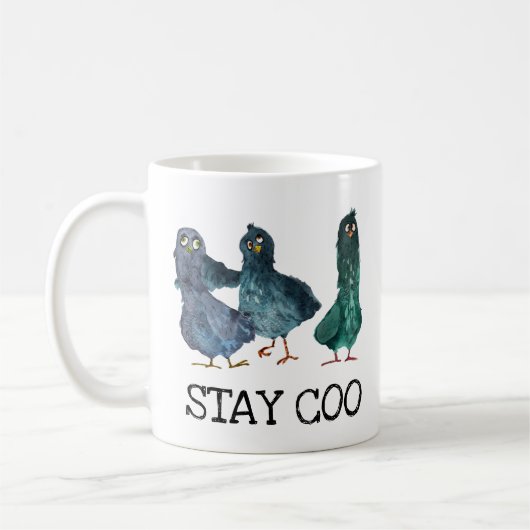 Mug Pigeon Cute Stay Coo Oiseau Lover (Gauche)