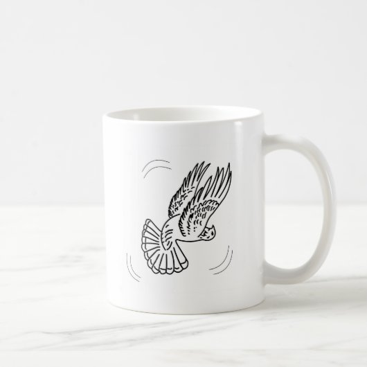 Mug Pigeon de rouleau dans l'action (Droite)