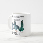 Mug Pigeon Distrait Par Oiseau Amoureux (Devant gauche)
