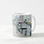 Mug Pigeon en ville drôle (Devant droit)