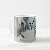 Mug Pigeon en ville drôle (Devant gauche)