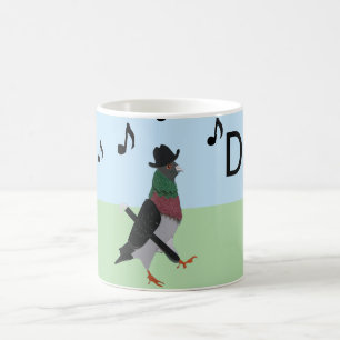 Mug Pigeon en ville éditable drôle Fête des Pères