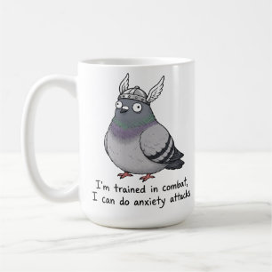 Mug Pigeon Entraîné au Combat - Humour Attaque d'Anxié