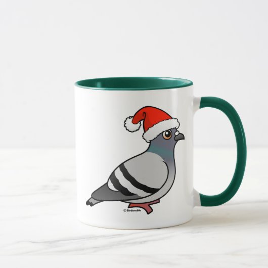 Mug Pigeon mignon Père Noël de bande dessinée (Droite)