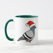 Mug Pigeon mignon Père Noël de bande dessinée (Gauche)